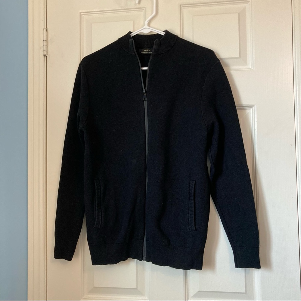 Zara Full Zip Ribbed Sweater / Cardigan - Picture 1 of 3